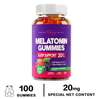 Melatonin 20mg - Sleep Support, Improve Sleep Quality, Relieve Stress & Anxiety
