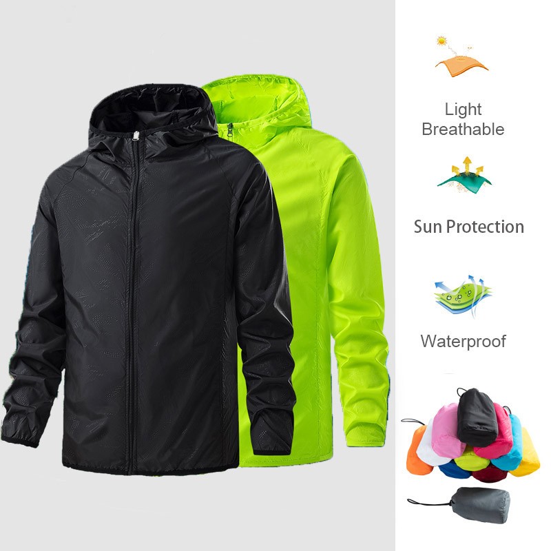 Unisex Windbreaker Jacke Wasserdicht Atmungsaktiv Outdoor Wandern Camping Regen