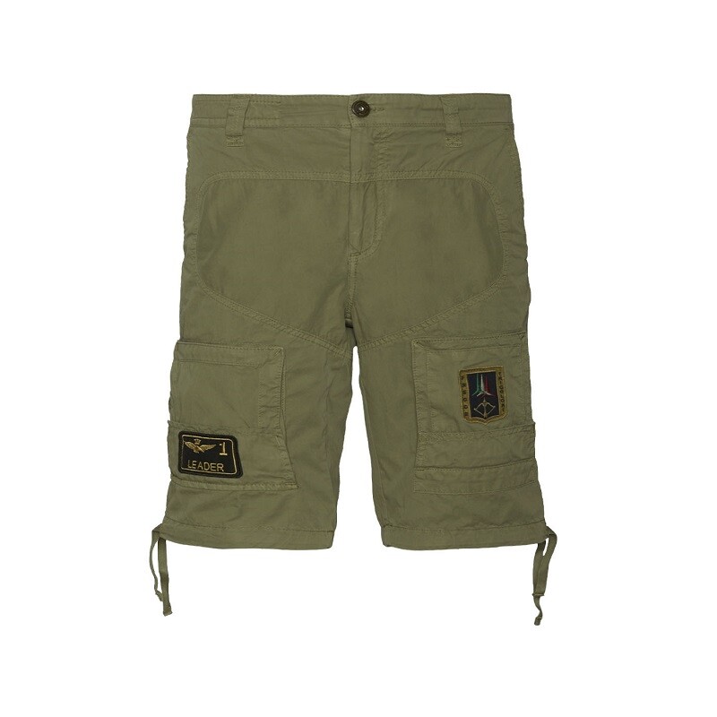 

Мужские шорты-бермуды Aeronautica Militare Anti-g BE041 Green Arrow Tricolori New, Зеленый