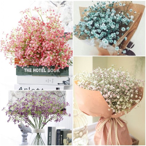 Home Baby S Breath Artificial Flowers Bouquet Gypsophila Wedding