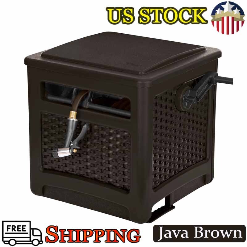 US 225 ft Hose Reel Guide Storage Bin Garden Hideaway Box Outdoor Water Trak NEW