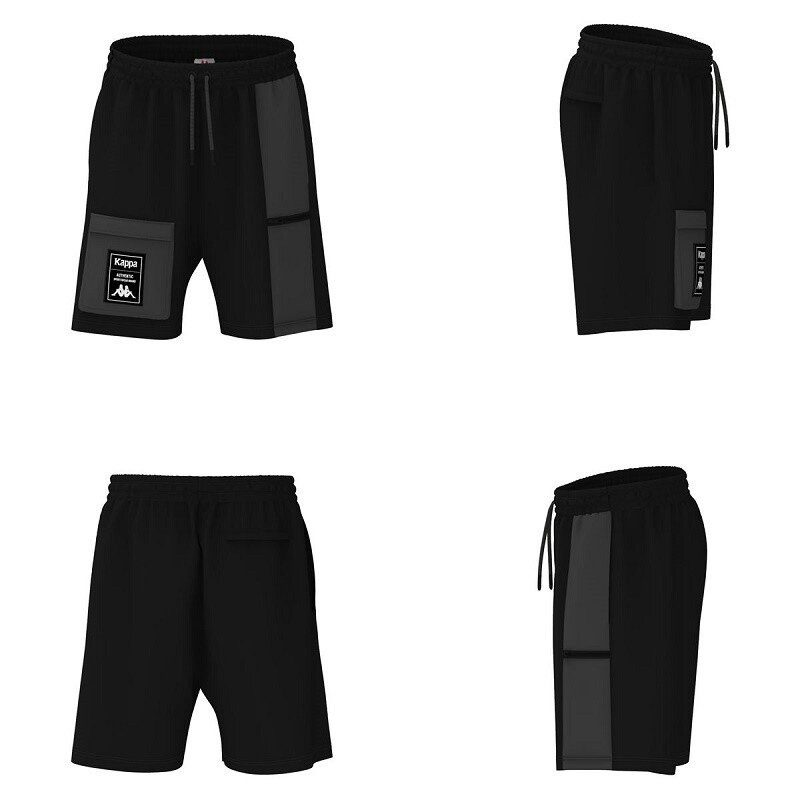 

Шорты Мужские Kappa 351452W Original Tier One Letis Shorts Black Grey, Черный