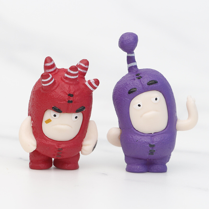 7pcs/set Anime Cartoon Oddbods Cute Toys Doll PVC Figures Collectible Model Gift