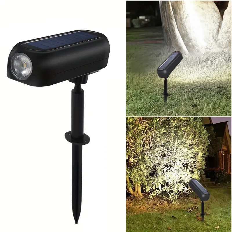 4X Bright Solar Powered LED Spotlight Waterproof Outdoor Yard Garden Spot Lights