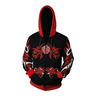 RWBY Ice Queendom 3D Hoodies Cosplay Ruby Rose Sweatshirts Jackets Coat Costumes