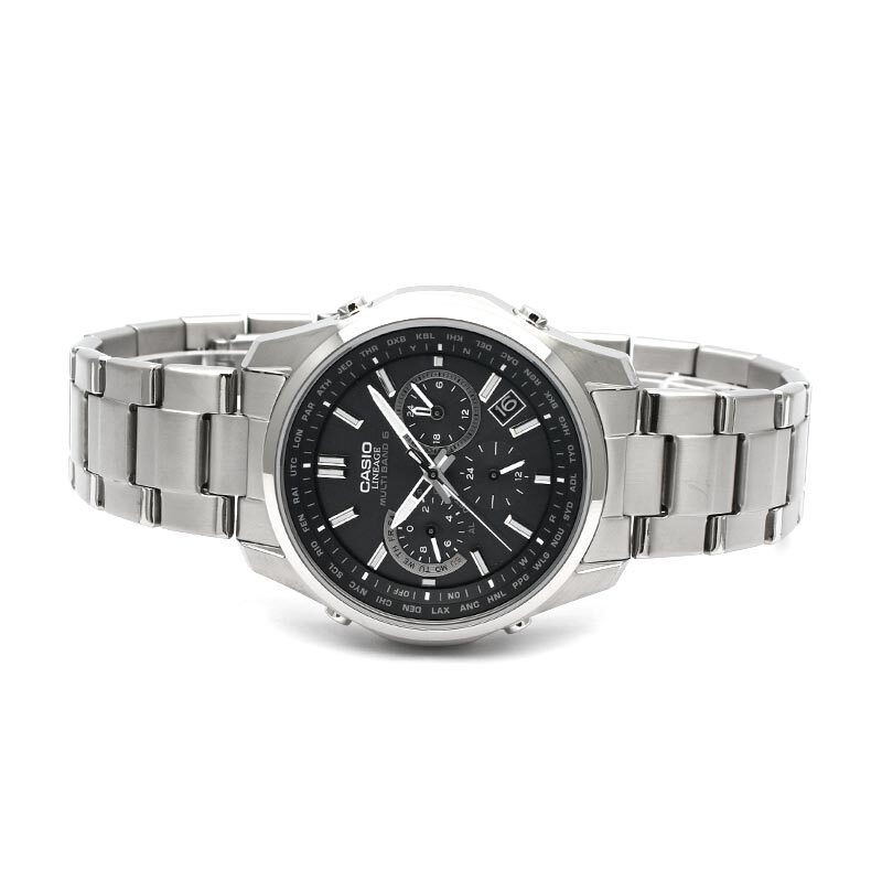 Pre-owned Casio Lineage Liw-m610tse-1ajf Titanium Radio Solar Chronograph Watch 41.6mm