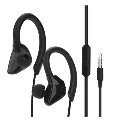 Wired Sport Headphones with Microphone Running Earbuds w/ Wrap-Around Ear Hooks