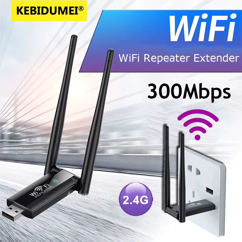 300Mbps USB Wireless WiFi Signal Amplifier 2.4G WiFi Repeater Extender Booster L
