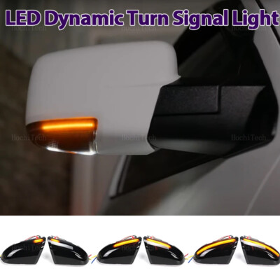 2X Sequential LED Mirror Turn Signal Puddle Lights for 09-18 Dodge RAM 1500 2500
