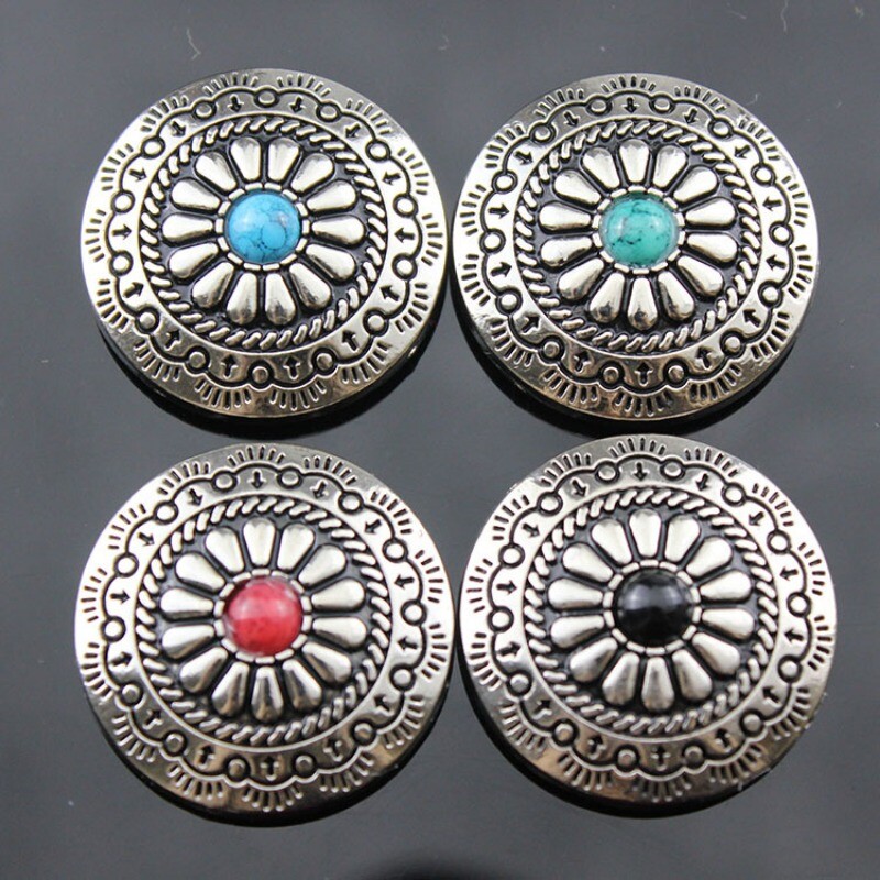 10 Pezzi Vite Posteriore Bottoni Vintage Imitazione Turchese Ricambio Fibbia Fai