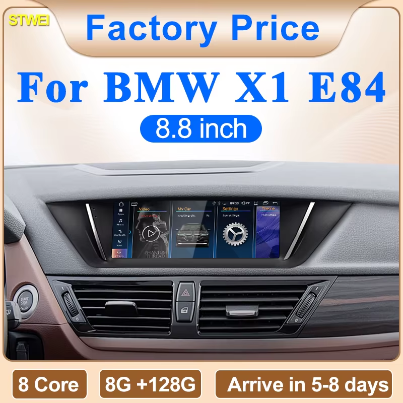 New 8.8inch ID6 ID7 ID8 Themes Andorid Screen For BMW E84 X1 2009-2015 Car Video