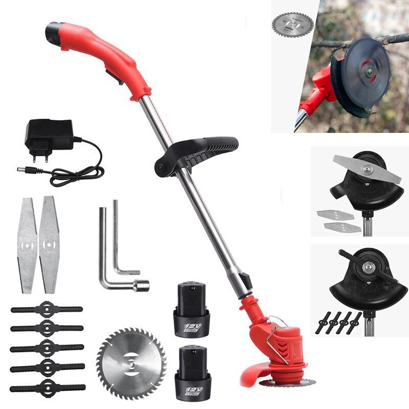 Cordless Grass String Trimmer Cutter W. 2 Battery