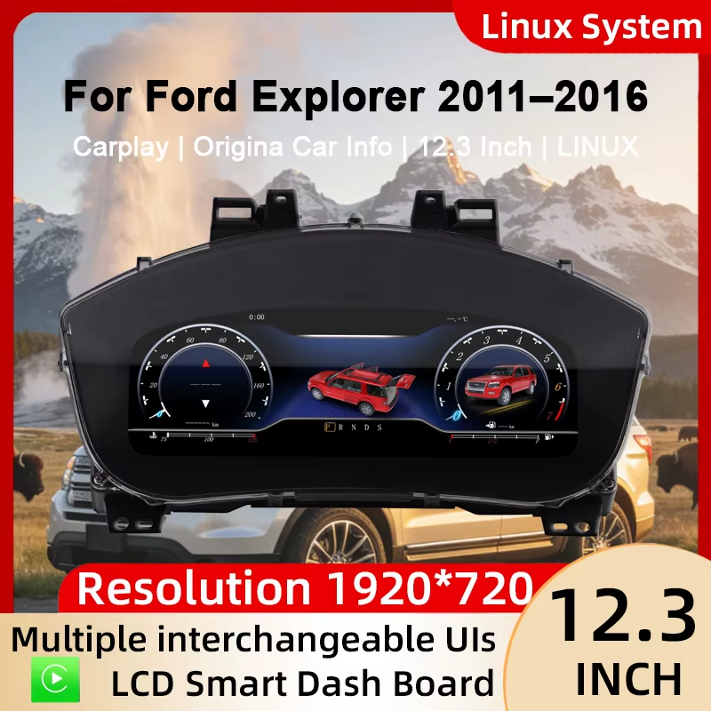 Digital Instrument Cluster For Ford Explorer 2011–2016 Wireless CarPlay Speedome