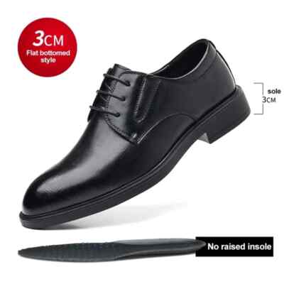 Elevator Men Dress Shoes Soft Leather Heighten Formal Shoes Business Suit Shoes