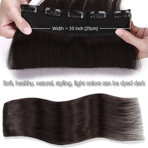 Thick 100% Real Remy Human Hair Extensions Clip In One Piece Half Head 8''-24''