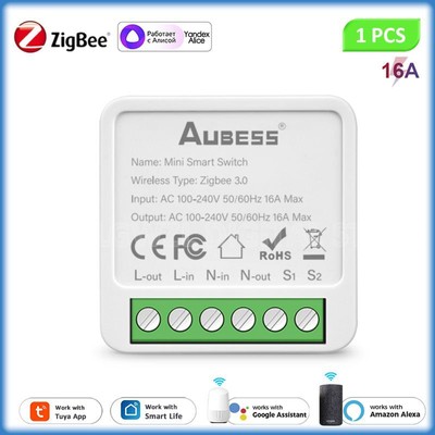 Tuya Zigbee 3.0 DIY Mini Switch For Tuya Smart Life Timing Wireless Control Rela