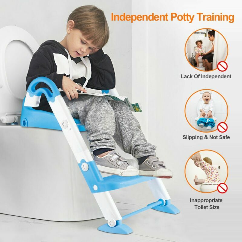 Toddler Toilet Seat With Step Stool Ladder For Kids Boy/girl