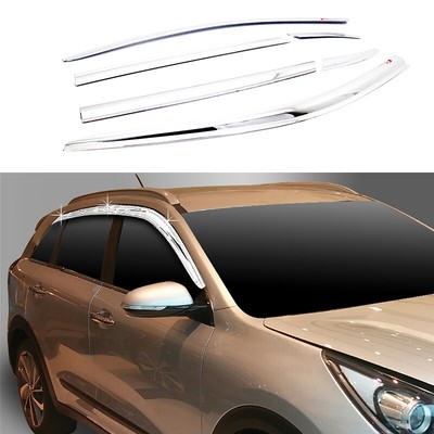 Cerato Chrome Shade Rain Guard Door Window Vent Visor For 12