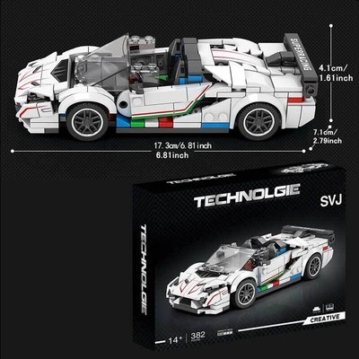 City Champion Sport Car Speed Racing Scale Model Building Blocks DIY for Lego