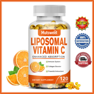 1700MG Liposomal Vitamin C Capsules 120pcs,Support Immune,Collagen,Antioxidant