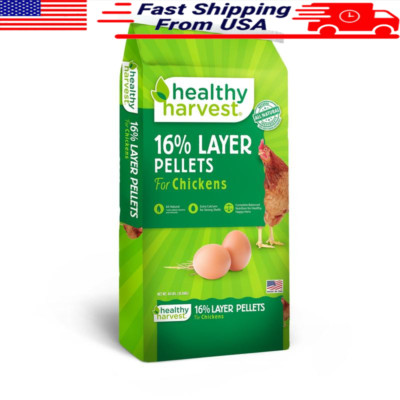 16% Layer Pellets Chicken Feed 40lb Natural Complete Nutrition Healthy Eggs New