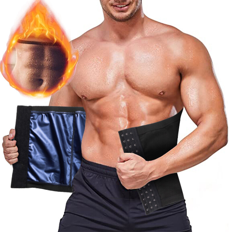 Sweat Sauna Slimming Men Body Shaper Trimmer Waist Trainer Cincher Belt Fat Burn