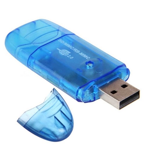 USB 2.0 Memory Card Reader Writer Adaptor for SD MMC SDHC TF Card UP To 64GB HOT