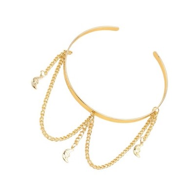 Open Ended Arm Cuff with Long Fringes Beach Getaways Arm Jewelry for Girl Teen