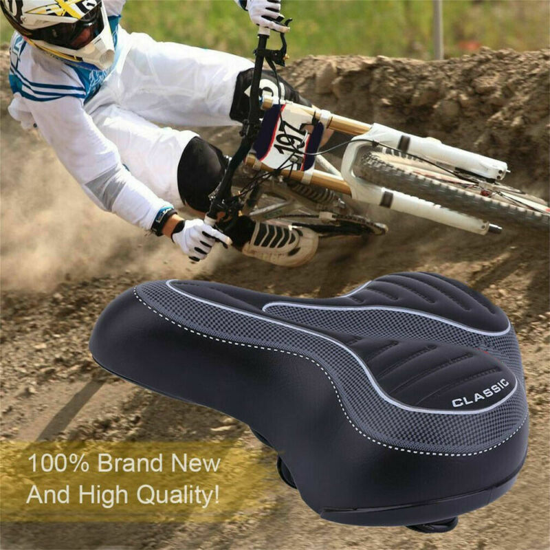 Comfort Wide Big Bum Bike Bicycle Gel Cruiser Extra Sporty Soft Pad Saddle Seat
