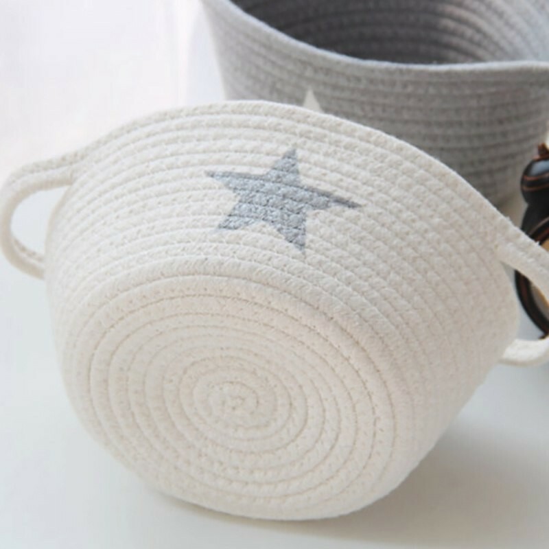 Storage Basket Storage Baskets Star Pattern Laundry Basket Flower Pot Woven Knit