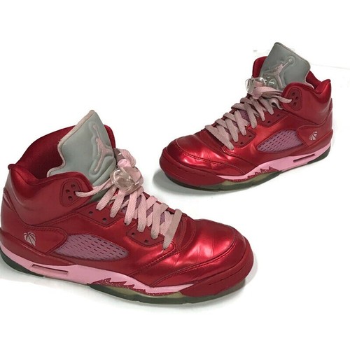 〈未使用〉NIKE AIR JORDAN 5 RETRO GS 23cm Nike Girls Air Jordan 5 V Retro GS Size 7Y Red Pink 440892