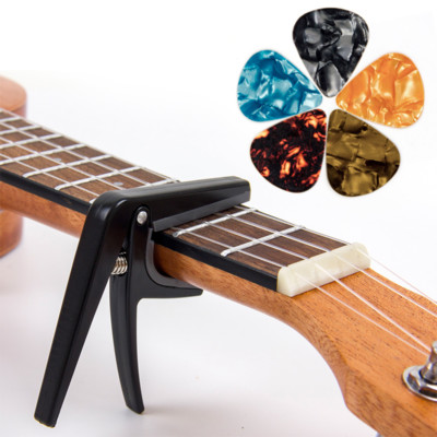 Kmise Ukulele Capo Clamp Key Uke Trigger with 5 Picks for Ukelele Guitar Parts eBay