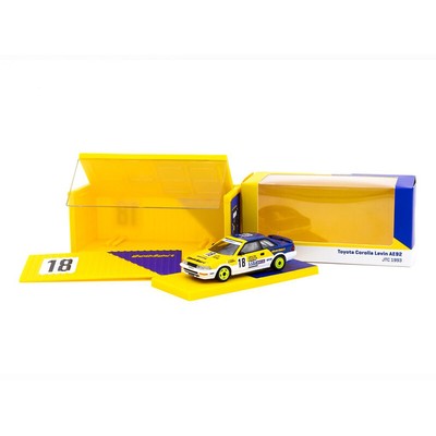 Tarmac Works 1/64 Toyota Corolla Levin AE92 JTCC 1993 with Container Diecast