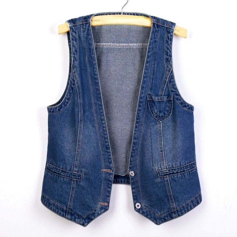Mode Damen Weste Jeans Tank Top Gilet Mantel Jacke ärmellos Party
