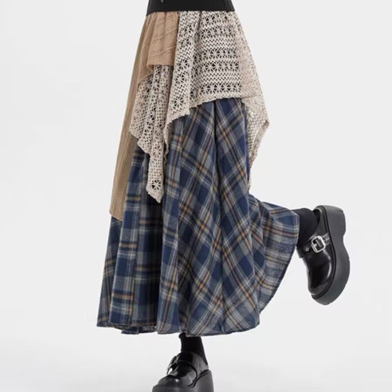 アンリアレイジ SLIM&LONG PATCHWORK PRINT SKIRT ANREALAGE