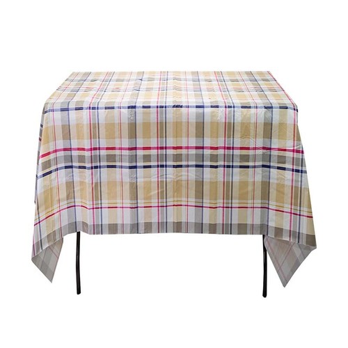 52"x52" Square Vinyl w/ Heavy Flannel Back Indoor/Outdoor Tablecloth Table Cover