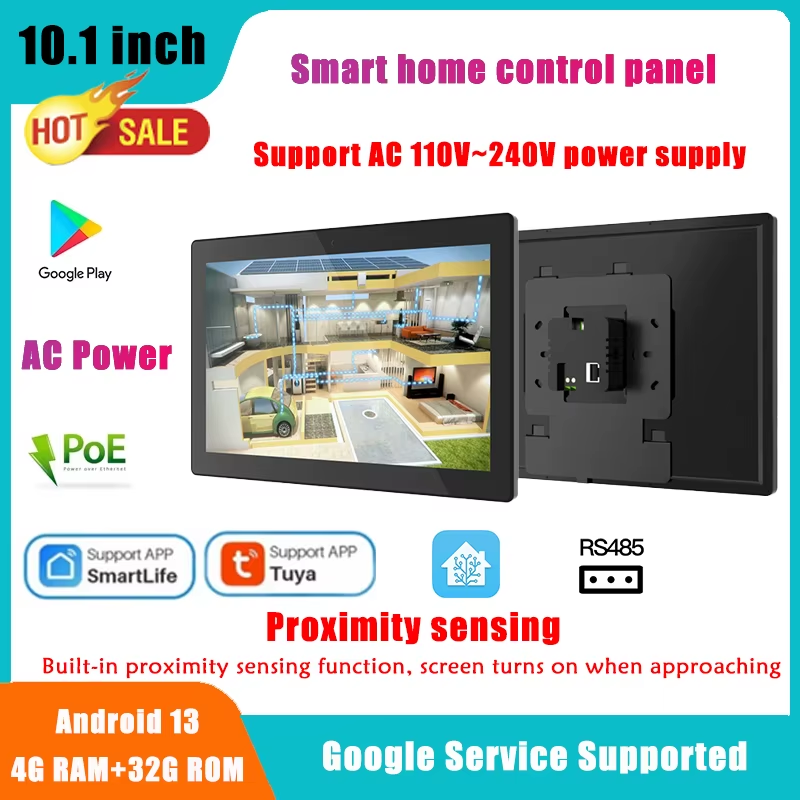 10.1 inch Smart Home Control Panel Android POE Tablet Proximity Sensor Touch Scr