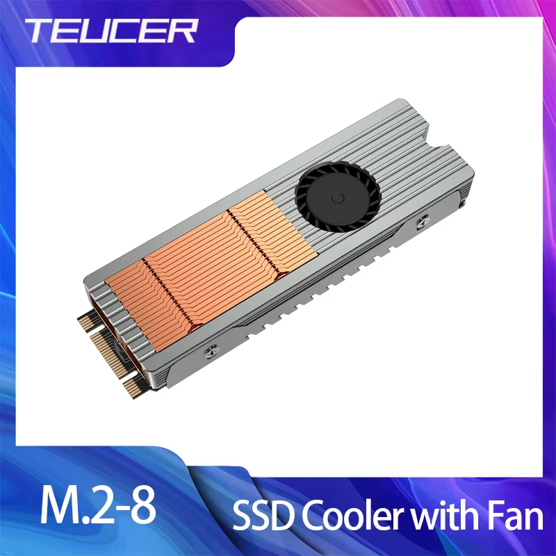 M.2 NVME SSD Cooler Built in High Speed Fan Hard Drive Radiator Cooling Vest 228