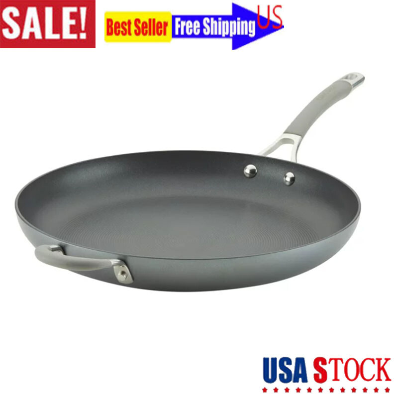 14 Inch Elementum Nonstick Frying Pan/Skillet with Helper Handle Oyster Gray US
