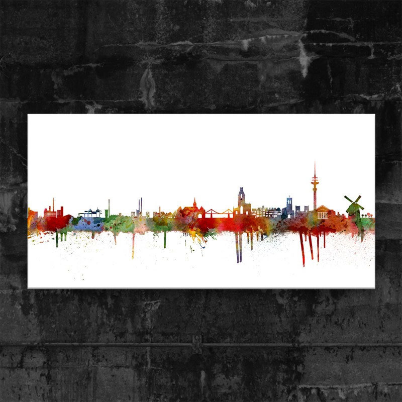 Home Decor Div Grossen Panorama Wandbild Von Duisburg Skyline Light Kunstdruck Leinwand Home Garden Globalreparos Com Br