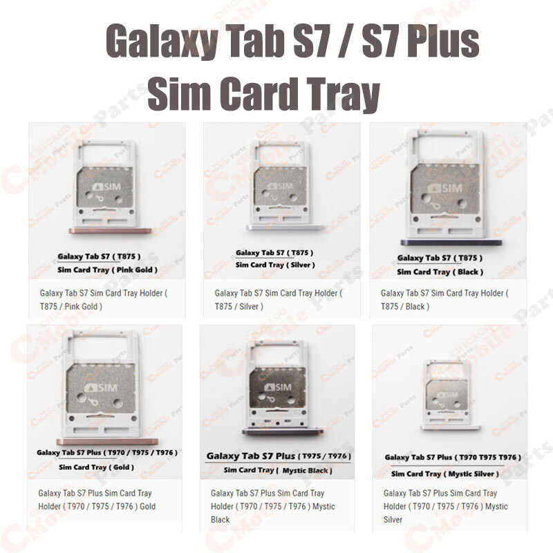 Samsung Galaxy Tab S7 S7+ Plus Sim Card Tray Holder (T875