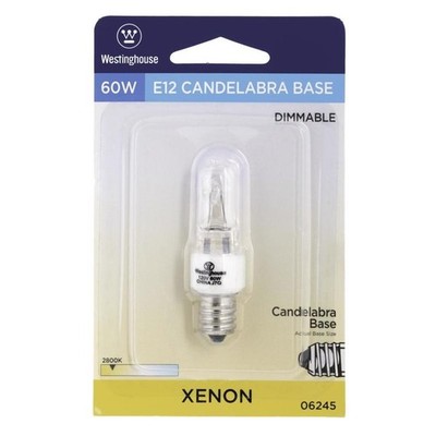 Westinghouse 60 W T3 Krypton/Xenon Single Ended Halogen Bulb E12 (Candelabra)