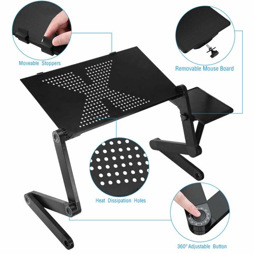 Durable Portable Foldable Notebook Laptop Desk Table Stand Bed Tray+Mouse Board