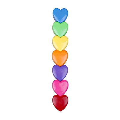 7 Colors Marker Pens Set 3D Heart-shape Design Building Blocks Highlighters Set