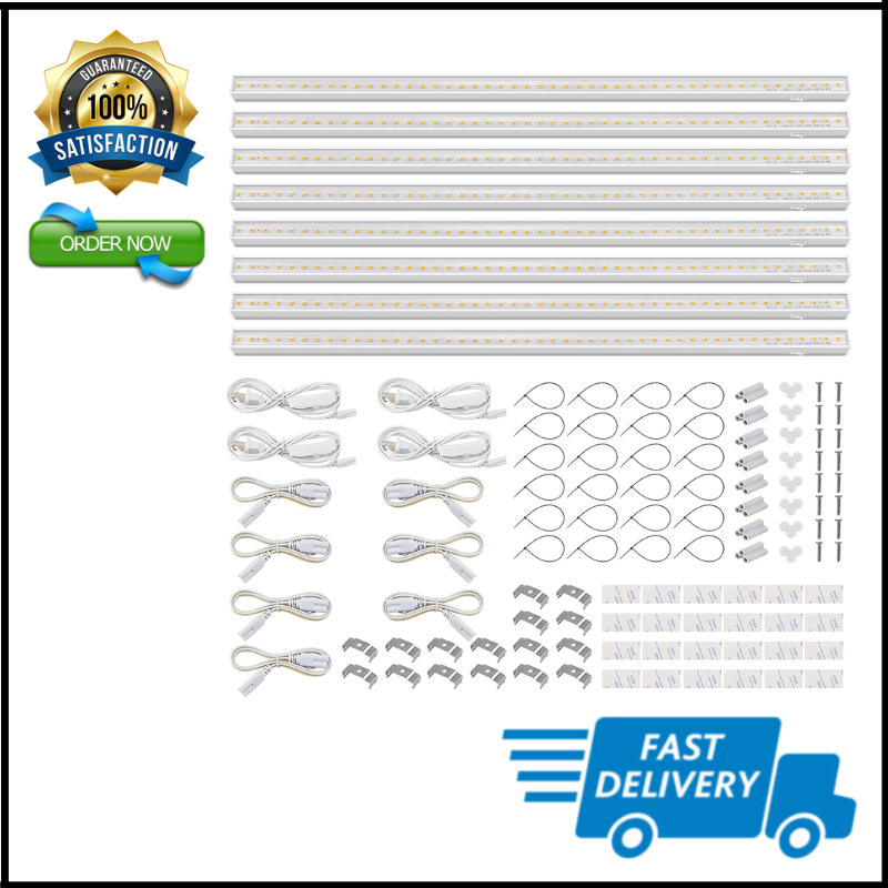 S Full Spectrum 4ft 160w Led Grow Light Bulbs 8 Pack White