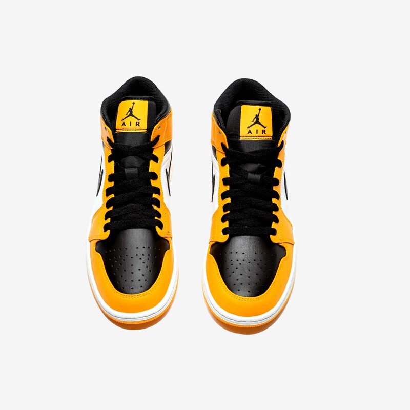 Pre-owned Jordan Rare Men's Limited Premium Air  1 Mid "taxi" Basketball Lifestyle Sneakers In Yellow