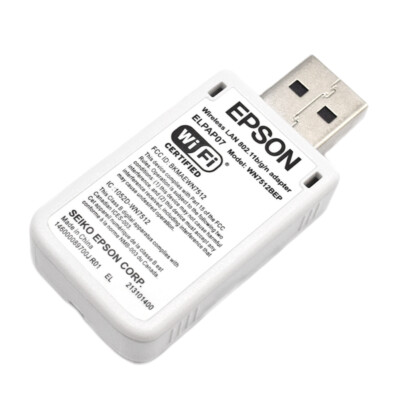 Genuine EPSON Wireless LAN 802.11b/g/n Adapter ELPAP07 Projector USB WIFI White