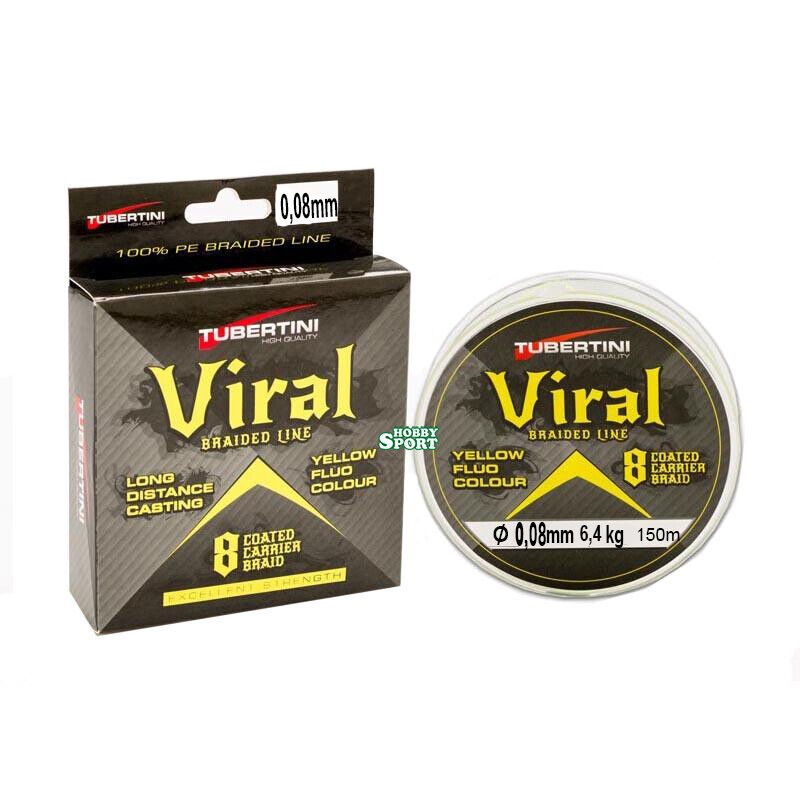 VIRAL BRAID LINE 0,08 MM 8 FILI TRECCIATO 150 MT TUBERTINI AREA TROUT SPINNING