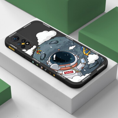For Xiaomi Redmi Note 11 10 9 Pro Max Mi 11T Astronaut Silicone Soft Case Cover