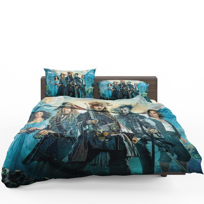 Pirates of the Caribbean Dead Men Quilt Duvet Cover Set Children Bedspread